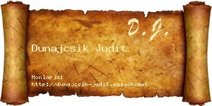 Dunajcsik Judit névjegykártya