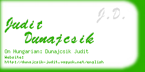 judit dunajcsik business card